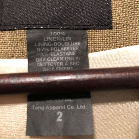 Smythe linen blend blazer size 2 - Picture 3 of 3